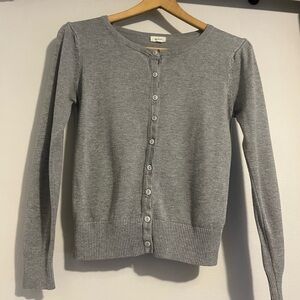 Debut Gray Button-Up Cardigan